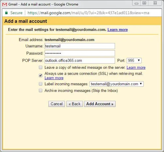 gmail setup