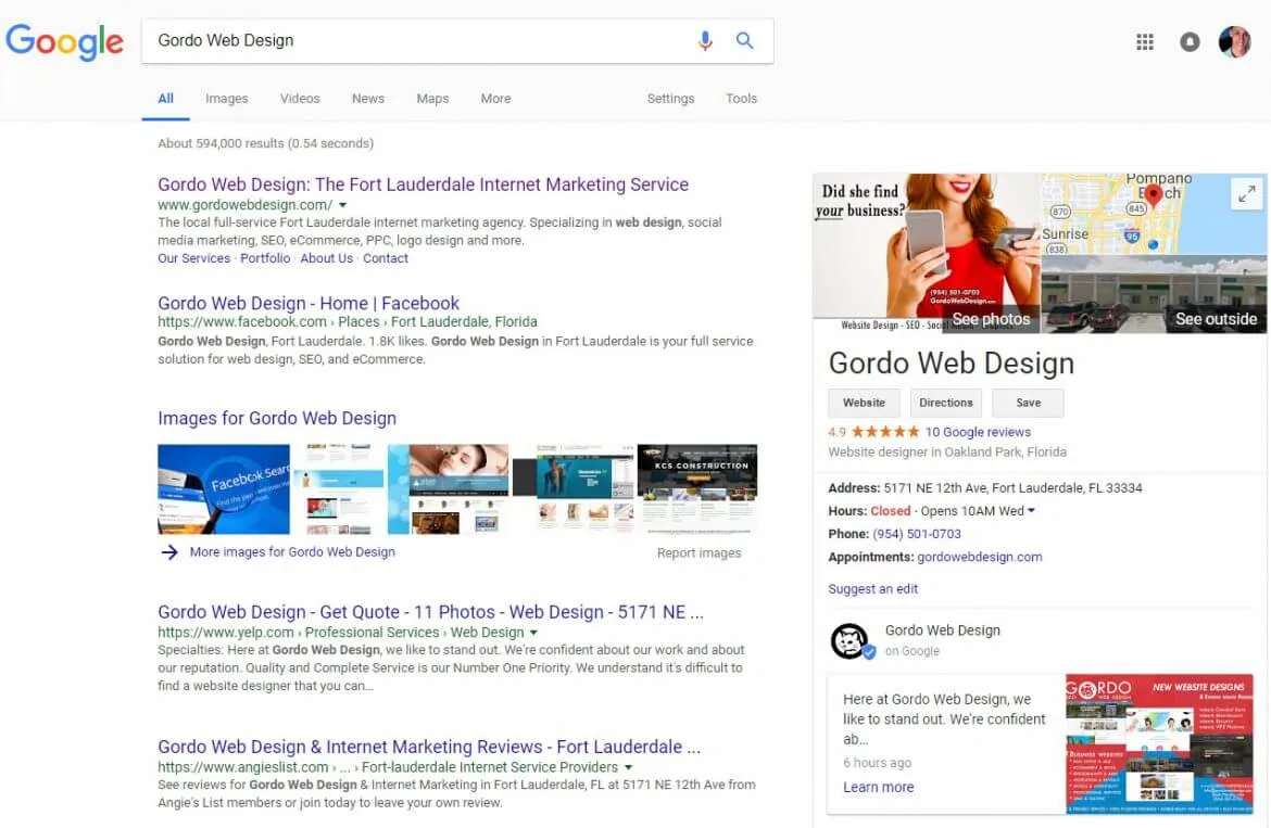 Google Local Business Knowledge Panel Not Showing - Try This Fix By Gordo Web Design 5 google